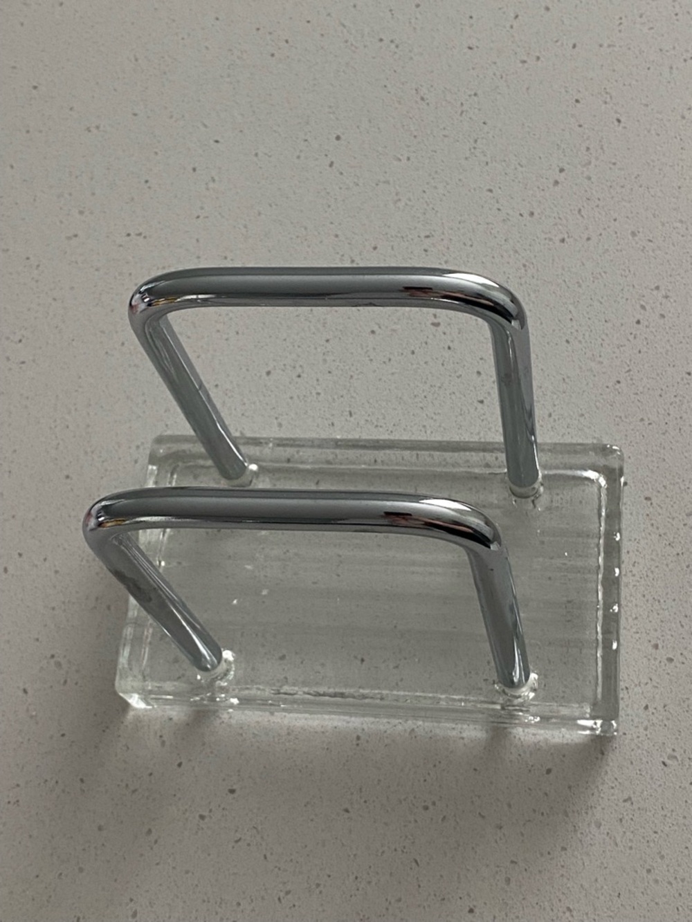 Vintage napkin holder with a solid glass base - Picture 3 of 5